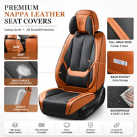 Sarung Jok Kulit Nappa Luxfit Set Lengkap 5 Kursi Tahan Lama Anti Air Cocok Semua Musim Universal