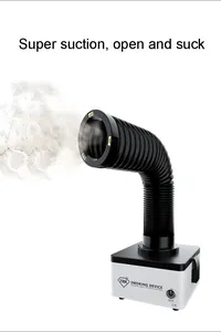 Mini instrumento <span class=keywords><strong>de</strong></span> purificación eficiente para fumar, amortiguador <span class=keywords><strong>de</strong></span> humo <span class=keywords><strong>de</strong></span> hierro para soldar, <span class=keywords><strong>con</strong></span> luz LED ESD <span class=keywords><strong>extractor</strong></span> <span class=keywords><strong>de</strong></span> humos, 110V/220V, 2 unidades - Product Image 3