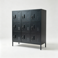 Armoire de rangement moderne en acier avec serrures à clé multi-portes pour le rangement personnel des employés, la maison, le bureau, la salle de sport et l'école