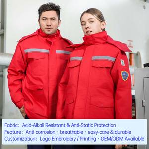 الشتاء كهربائي شبكة طاقة العمل حماية القطن سترة مكافحة ساكنة المضادة للحمض القلوية سميكة مقاومة للبرد العمل - Product Image 3