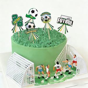 Décoration de gâteau pour fête de <span class=keywords><strong>club</strong></span> de fans de football, fête de célébration, table de dessert, décoration de gâteau pour le Nouveau-Mexique, les États-Unis, le <span class=keywords><strong>Canada</strong></span> - Product Image 2