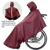 Poncho de pluie réfléchissant personnalisé pour fauteuil roulant, imperméable et extra long, style cape, pour personnes âgées et scooters de mobilité