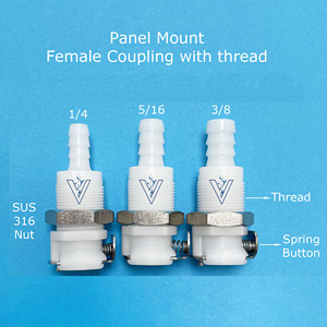 ZDVseal 11mm Flow Orifice 1/4 5/16 <strong>3</strong>/<strong>8</strong> Inch Hose Barb In-Line Coupling Body Male Insert Female Quick Disconnect <strong>Fittings</strong> - Product Image 5