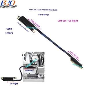 90 độ Angled <span class=keywords><strong>PCIe</strong></span> 16X PCI-E 4.0 X16 <span class=keywords><strong>Card</strong></span> đồ họa GPU Riser mở rộng cáp bện lưới 0.4m 0.5M 0.6m 0.8m cho ai máy chủ - Product Image 1