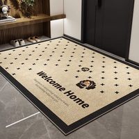 Moderne simple lumière luxe grande taille couleur unie cercle velours porte d'entrée tapis de sol anti-dérapant résistant à l'usure tapis pour chambre