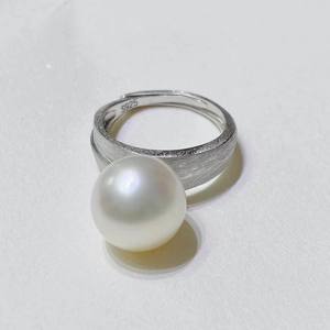 Anillo de Plata S925 10588DIY con Soporte Vacío, Serpiente Espiritual y Cuentas Redondas de 10-13 mm, Anillos de Perlas - Product Image 3