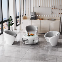 Sofá de Recepción Brillante para Salón de Belleza, Muebles de Oficina Modernos y Duraderos, Pintura Horneada, Juego de Sofás de Cuero de 3 Plazas y Mesa Auxiliar