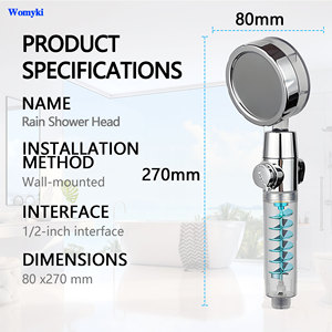 Soffione <span class=keywords><strong>doccia</strong></span> divertente con mulino a vento e aumento della pressione a spirale, funzione di arresto dell'acqua con un solo tocco, supporta OEM e ODM - Product Image 6