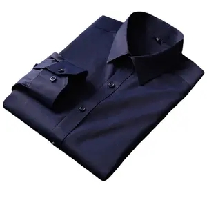 New Men's Business Formal Wear Men's Shirts Black Thin Casual Shirt Youth Slim Long Sleeve Shirt