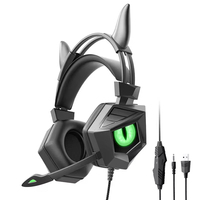 Casque filaire stéréo LED de jeu de haute qualité OEM ODM Musique 3,5 mm sur l'oreille Écouteurs filaires