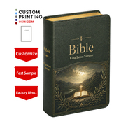 Fabrication de logos personnalisés, impression par sublimation de grande taille, fleurs en relief, journal en PU noir de grande taille, bible