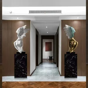 Moderne Pop Art Hars Sculptuur Angel Meisje Abstracte Sculptuur Home Decoratie