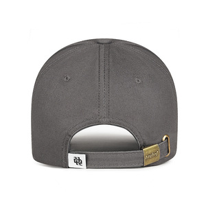 Men's Baseball Cap Cotton Solid Color Retro Style <b>Sunscreen</b> Breathable Windproof Classic Logo Design - Product Image 2