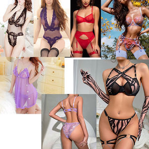 Lencería Sexy de Verano para Mujer, Conjunto de Ropa Interior Erótica de Encaje y Satén para Chicas Jóvenes, Control Firme, Precio Bajo, Exportación al por Mayor - Product Image 5