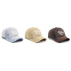 Chapeaux de papa en coton lavé à la mode en gros casquettes de baseball en détresse pour hommes et femmes casquettes de baseball - Product Image 1