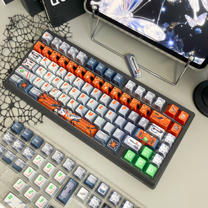 Metallische Farb-Gundam Kyrios Tastenkappen in Cherry-Höhe, Sublimationsdruck, Metallbeschichtete Tastenkappen für Gaming-Tastaturen, DIY Anpassbar - Product Image 6
