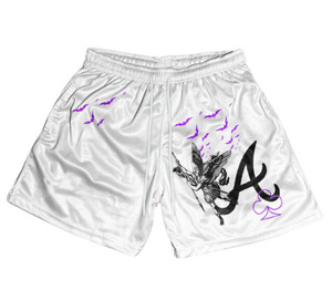 Pantalones Cortos Deportivos de Cintura Alta con Cordón, 100% Algodón Ecológico, Bolsillos con Cremallera, Malla, para Verano, Estilo Urbano y Gimnasio, Venta al Por Mayor Sin Pedido Mínimo - Product Image 2