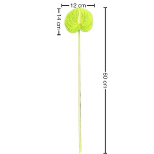 Flor de simulación de Anthurium con sensación de una sola mano, película 3D de flamenco grande, banquete de boda, arreglo de flores falsas, Escena de Pascua - Product Image 5