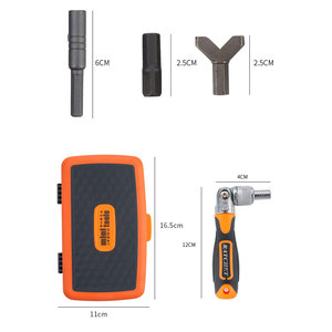 Kit d'outils de poche, tournevis à cliquet, clé à douille, tige flexible et embouts, ensemble de réparation compact 38-en-1 pour la maison, l'automobile et l'extérieur - Product Image 6