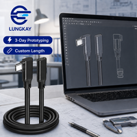 Câble d'extension USB 3.2 Type C LUNG KAY à 90 degrés, 20 Gbit/s, 100 W PD, rallonge à angle droit pour Steam Deck VR SSD OEM