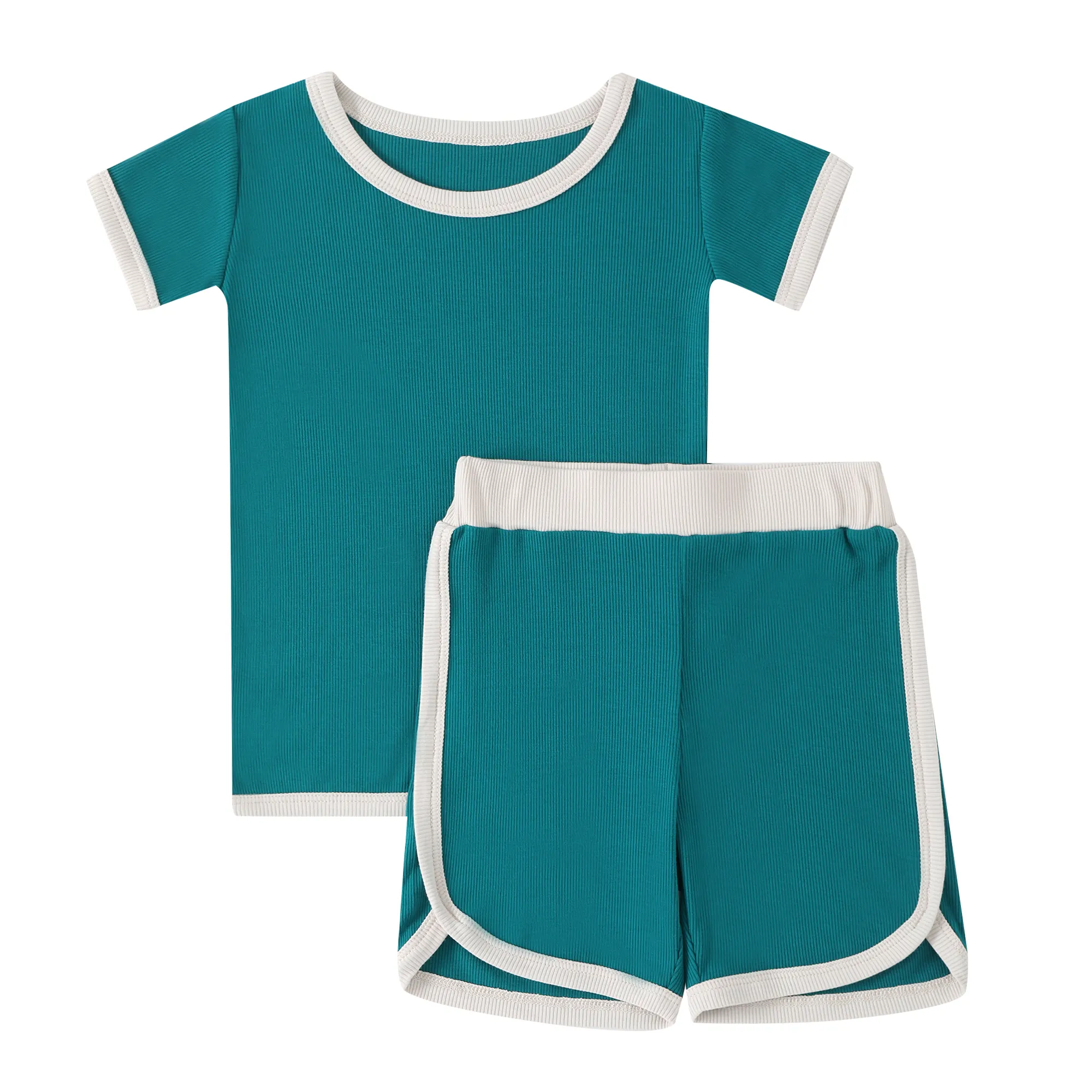 Pagliaccetti estivi per bambini di marca personalizzati cerniera di alta qualità pantaloncini per T-shirt da donna in bambù molto morbido