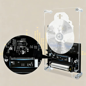 Lecteur CD mural en acrylique avec cadre en bois, haut-parleur intégré, lecture audio BT5.0, décor vintage, pour la maison, directement de l'usine - Product Image 6