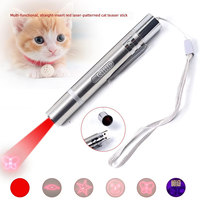 Jouet laser pour chat en acier inoxydable écologique rechargeable par USB, stylo de stimulation multifonction, pointeur laser interactif LED pour l'exercice
