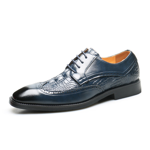 <span class=keywords><strong>Scarpe</strong></span> da <span class=keywords><strong>uomo</strong></span> Brogue con punta alare retrò da lavoro Oxford in pelle classica punta tonda con lacci da sposa <span class=keywords><strong>scarpe</strong></span> da Derby - Product Image 3