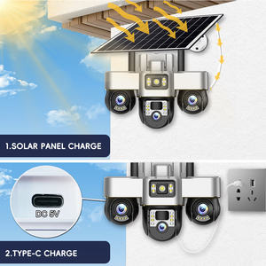 Cámara de Seguridad V380pro 3 con Lente Rotatorio Eléctrico, Energía Solar, Visión Nocturna de 6MP, Tarjeta SIM 4G, WiFi, PTZ, Batería de 8000mAh y Ranura para Tarjeta de Memoria - Product Image 4