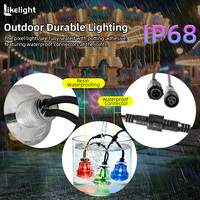 Lumière pixel certifiée 60 mm RGBW UCS2904 DMX512 DC24V 5W SMD5050 18 LED 360 degrés IP67 pour parc d'attractions, carnaval, divertissement