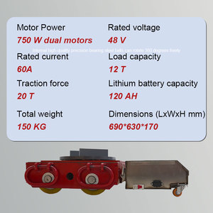 12 Ton makine Mover rulo Dolly paten 360 döner üst plaka makineleri hareketli paten rulo tankı arabası - Product Image 3