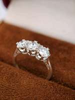 Anillo de Compromiso y Boda Unisex de Plata 925 de Alta Calidad con Incrustaciones de Circonio, Certificado NGTC, para Hombre y Mujer, Joyería UM