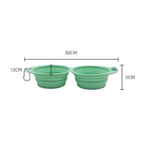 Ciotola Doppia Pieghevole in <span class=keywords><strong>Silicone</strong></span> per Animali Domestici, Antiribaltamento, Portatile per Viaggi e Attività all'Aperto, per Cibo e Acqua - Product Image 6
