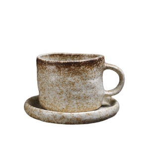 Set creativo Vintage tazza piattino in porcellana eco-friendly 230ml capacità Country stile personalizzabile casa Espresso tè pomeridiano - Product Image 4