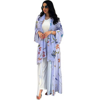 Ensemble Abaya Grande Taille à Motifs Floraux, Robe Longue Style Vintage, Tenue Modeste Deux Pièces, Robe Musulmane d'Automne