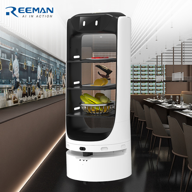 Reeman Deligo Smart Intelligent Recharge Restaurant Pizza Hotel Cafe Automatic Navigation Food Delivery Service Waiter Robot