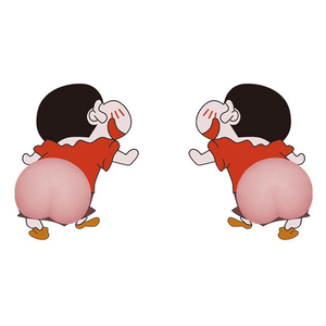 Vente en gros d'autocollants anti-collision pour porte de voiture en silicone 3D autocollants de décoration de fesses en forme de dessin animé mignon - Product Image 5