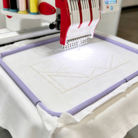 Machine à broder automatique polyvalente à 3 têtes, machine à broder informatisée pour vêtements personnalisés