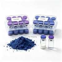 Matière première cosmétique WV, poudre de tripeptide de cuivre GHK-Cu, haute pureté (99%-99,9%), CAS 89030955, formule moléculaire C14H21CuN6O6