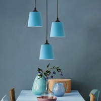 Lustre Nordique en Fer à Trois Têtes, Design Moderne et Simple pour Salle à Manger, Bar, Café, Style Macaron, Lumière LED