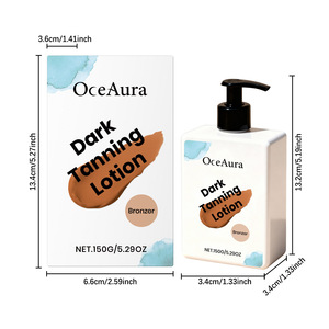 Private Label OceAura Organic Self Tanning Lotion 150g Large Moisturizing Sun Dark Tanning <strong>Beach</strong> <strong>Cream</strong> Long Lasting - Product Image 1