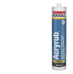 กาวอะคริลิกน้ำ SOUDAL Acryrub ขนาด 310 มล. ระดับความหนืด ISO VG 15 สำหรับเชื่อมต่อข้อต่อ - Product Image 2