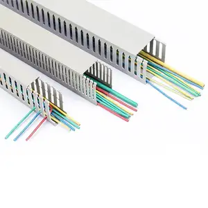 Factory 30*20mm Electrical Slotted Plastic Pvc Cable Wiring Duct