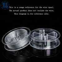 Bobine écologique transparente de 69 mm avec boîte de rangement pour ligne de pêche, fil à tricoter à la main, plastique durable, commandes personnalisées en usine