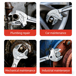 <span class=keywords><strong>Clé</strong></span> à molette hexagonale à double extrémité en acier au carbone galvanisé métrique 7-27 mm, outil à main OEM - Product Image 4