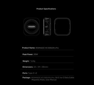 2025 Mới Đến Redmagic VC Mát 6 Pro Điện Thoại Di Động Quạt Làm Mát Điện Thoại Mát Màu Đỏ Ma Thuật 6 Pro - Product Image 6