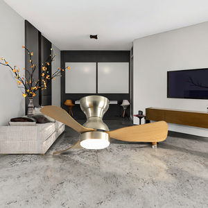 Lámpara de Techo LED Inteligente de Diseño Moderno para Oficina en Casa, 20 Pulgadas, Motor Eléctrico de CC, Estilo Mid-Century, Control Remoto, 5 Niveles de Intensidad - Product Image 3