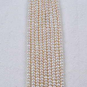 Natural 6-7mm <b>Freshwater</b> White <b>Pearl</b> String Flat Pieces and Scattered Particles for DIY Necklace or <b>Bracelet</b> Zhuji - Product Image 2