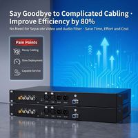 Extenseur Vidéo Optique Bidirectionnel OEM 1CH 3G-SDI avec Audio Bidirectionnel 2CH XLR 24 bits, Portée 10km, Monomode, Montage en Rack 1U