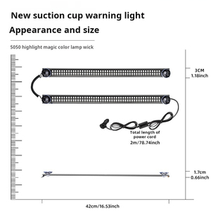 Yosovlight barra LED telecomandata da uno a due colori per auto e allarme esplosione per il modello Golf e Versa - Product Image 2